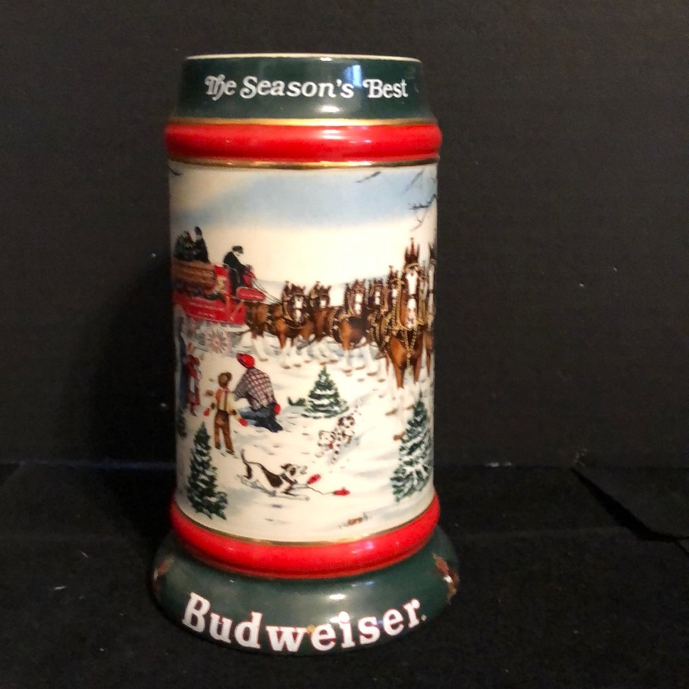 VINTAGE 1991 Collectors Series "The Season's Best" Budweiser Beer Stein NWT